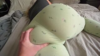 A girl with a thick ass sensually fucks in doggy style when her panties are on the side