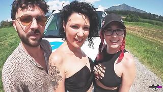 Bunch of Italian pussies gets fucked in camper