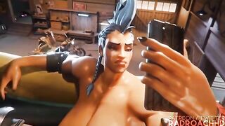 Junker Queen destroys Mei’s tight asshole in intense 3D action