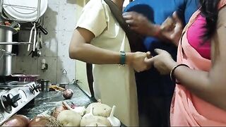 Hot Mumbai girl ashu fucked hard by two guys in threesome sex