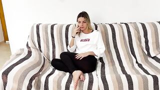 A blonde is bored and calls her friend to fuck and suck