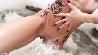 A stunning starlet gets fucked in the hotel pool with intense passion