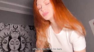 The red-haired beauty seduced me and I fucked her hard