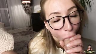 The boss fucked his secretary in black stockings in POV style