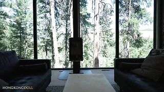 A girl lives in the woods and is lonely