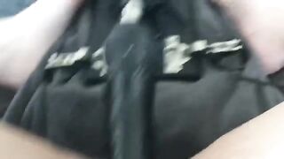 A nice woman uses a machine to simulate sex and get an orgasm
