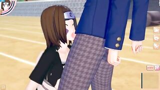 Naruto and Rin Nohara have a passionate encounter with big tits, an erotic 3DCG anime video