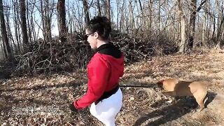 A big ass woman does yoga in sexy pants and shows her tits