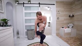 Pervert stepbrother surprises hot step sis in the bath tub