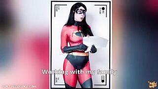 The girl in the role of Violet from The Incredibles fucks