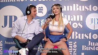 Hot Latin blondes get fucked hard by a sex machine in Juan Bustos’ steamy podcast
