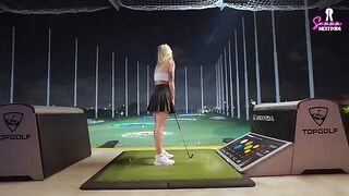 A rough sex night after a date of golf with a blonde
