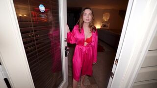 The neighbor's cute wife was home alone on Valentine's Day, so I visited