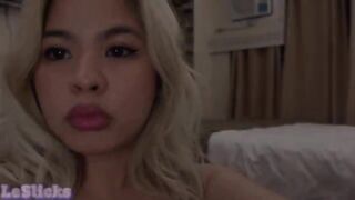 A cute and perky Pinay girl got horny after shooting and got fucked hard