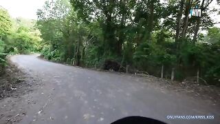 A girl had her first motorcycle ride with a stranger and got fucked in the jungle