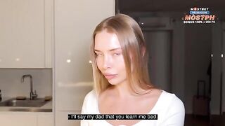 My pervert dad fucked my hot tutor, what a shit!