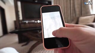My stepbrother is spying on me in the shower. He wants to fuck me or he'll tell our parents