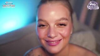 A hot stepsister is substituting a gamepad with something more interesting