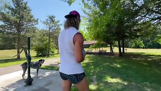 A couple enjoyed passionate sex at the Michigan lake in summer