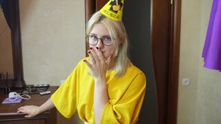 A stepsister has sex with her stepbrother and he comes inside her