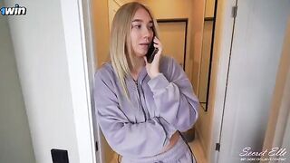 Best friend's girlfriend rubs her pussy, but does not allow penetration