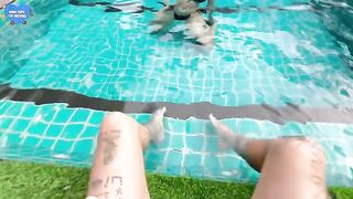 Babe cheated on her BF with me in the pool, it was hot!