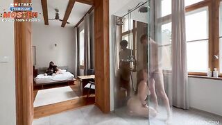 Our friends fucked in the shower, we wanted to join in too - MiraDavid
