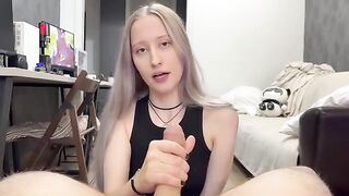 Cute elf with silver hair gets her pussy filled with cream