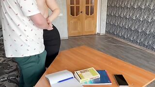 The young guy fucks with his teacher, who is very hot and sexy