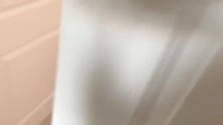 A guy spied his hot goth step sister in the bath and got horny