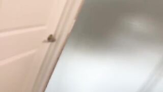 A guy spied his hot goth step sister in the bath and got horny