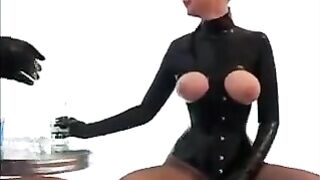Lesbians wearing latex tried to achieve their desired outcome