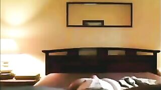 I bought sexy bedding and danced on webcam with big tits