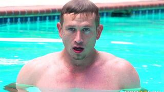 I wanted to lie in the sun and had sex in the pool