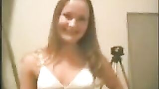 The pretty girl has sex with her young boyfriend