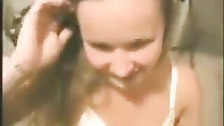 The pretty girl has sex with her young boyfriend