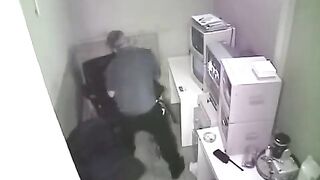 The camera captured intimate moments in the workplace