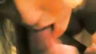 A blowjob from a girlfriend, captured in intimate POV style at home