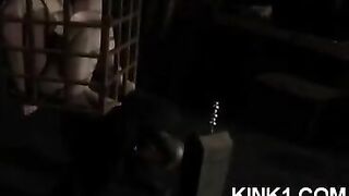 A slave in the cage is at the mercy of his master’s desires