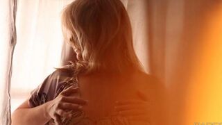 Relaxing big boobs massage with a sexy blonde