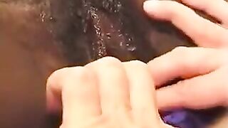 Young black girl fucks with a white old man