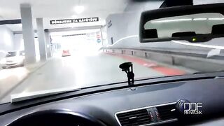 A blowjob in the car while a guy is driving, it's not every day you see that!