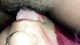 The guy forced the Latina to lick her hairy pussy on camera in a steamy scene