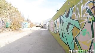 A guy in the street picked up a girl and fucked her