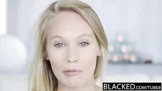Skinny blonde girl gets fucked by BBC in a hot casting session