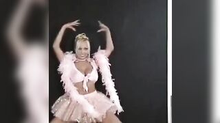 The sexy Russian is dancing and exciting all the people around her