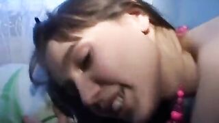 The hot girl is having fun with her boyfriend in the hostel