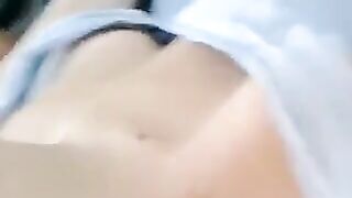 A half-naked lie about the girl and her body caressing with her hands in the video