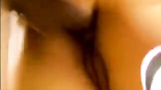 Two guys fucked sexy Asian at her home in this steamy scene