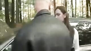 A girl was caught with a guy and she started to tear her clothes